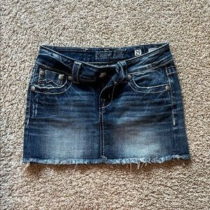 Miss Me Dark Wash Denim Mini Skirt